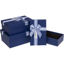 Zestaw pude�ek ozdobnych PUG-24262-PR BLUE (3szt) ROZETTE