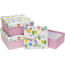 Zestaw pude�ek ozdobnych PUP-22003-KW-GL (3szt) ROZETTE