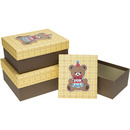 Zestaw pude�ek ozdobnych PUD-22196-PR (3szt) ROZETTE