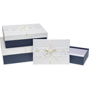 Zestaw pude�ek ozdobnych PUG-23222-PR CREAM (3szt) ROZETTE