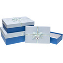 Zestaw pude�ek ozdobnych PUG-23253-PR L-BLUE (3szt) ROZETTE