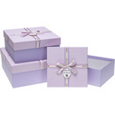 Zestaw pude�ek ozdobnych PUG-23230-KW PINK (3szt) ROZETTE