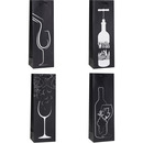 Torebka prezentowa 12x36x9cm na butelk� Lux TBF-24073-BB ROZETTE