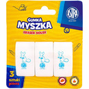 Gumka do �cierania MYSZKA blister (3 sztuki) 403022009 ASTRA