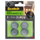 Samoprzylepne podk�adki ochronno-�lizgowe SCOTCH, okr�g�e, 19mm, 8 szt., szare