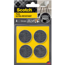 Podk�adki przylepne SCOTCH, okr�g�e, 34mm, 4 szt., czarno-bia�e