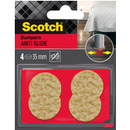 Podk�adki przylepne SCOTCH Anti Slide, okr�g�e, 35mm, 4 szt., miodowe