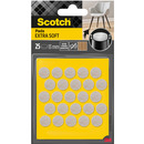 Podk�adki przylepne SCOTCH, samoprzylepne, okr�g�e, 13mm, 25 szt., be�owe