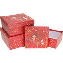 Zestaw pude�ek ozdobnych PUD-2100D-KW-GL (3szt) ROZETTE
