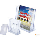 Stojak na ulotki A5, jedna kieszeń, ENVIN, plastikowy, transparentny