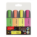 Zakre�lacz KEYROAD Fluo Neon, 1-5 mm, 4 szt., etui, mix kolor&oacute;w