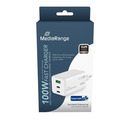 �adowarka MEDIARANGE 100W, szybkie �adowanie, 2xUSB-C + 1xUSB-A, bia�y