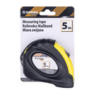 Miarka metalowa DONAU SAFETY, zwijana, 18mmx5m, blister, czarno-�&oacute;�ta