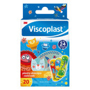 Plastry dzieci�ce VISCOPLAST Zwierz�ta, 72x25mm, 20 szt., pude�ko
