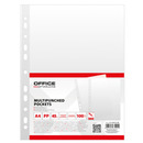 Koszulki na dokumenty OFFICE PRODUCTS, PP, A4, krystal, 45mikr., 100szt.