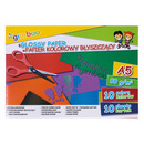 Zeszyt papier&oacute;w kolorowych b�yszcz�cych GIMBOO, A5, 10 kartek, 80gsm, mix kolor&oacute;w