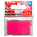 Zak�adki indeksuj�ce OFFICE PRODUCTS, PP, 25x43mm, 1x50 kart., zawieszka, r&oacute;�owe