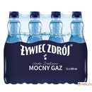 Woda �YWIEC ZDR&Oacute;J 0.5l mocno gazowana zgrzewka 12 szt. KAUCJA