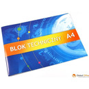 Blok techniczny A4 10k 250g bia�y KRESKA