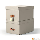 Pude�ko do przechowywania Leitz Puro z pokrywk�, �rednie, 17 l, z tektury w 100% z recyklingu, 2 szt., be�owe 61490012