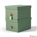 Pude�ko do przechowywania Leitz Puro z pokrywk�, �rednie, 17 l, z tektury w 100% z recyklingu, 2 szt., zielone 61490050
