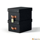 Pude�ko do przechowywania Leitz Puro z pokrywk�, ma�e, 7 l, z tektury w 100% z recyklingu, 2 szt., czarne 61470095
