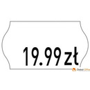 Etykiety cenowe w rolce do metkownicy jednorz�dowej Meto 22x12 mm, bia�e opakowanie 6 rolek M30014352