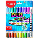 Flamastry dwustronne DUO 10szt 20kol COLORPEP 847010