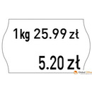 Etykiety cenowe w rolce do metkownicy dwurz�dowej Meto, 26x16 mm, bia�e opakowanie 6 rolek M30014334