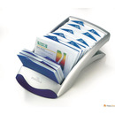 Stojak na wizyt&oacute;wki VISIFIX DESK VEGAS srebrny 241323 200 wiz.otwarty DURABLE