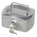 Kasetka na pieni�dze Q-CONNECT, ma�a, 152x120x80mm, srebrna