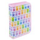 Pi&oacute;rnik szkolny GIMBOO, z wyposa�eniem, 1 komora, 1 przek�adka, Colorful Teddy Bears, pastelowy r&oacute;�owy
