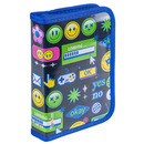 Pi&oacute;rnik szkolny GIMBOO, z wyposa�eniem, 1 komora, 1 przek�adka, Emojis, granatowy