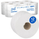 Papier toaletowy SCOTT Control, centralne odwijanie, 2-warstwowy, 204m, 12 rolek x 833 listki, bia�y