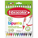 Flamastry DOUBLE POINT 12kolor&oacute;w 544SW12S FIBRACOLOR