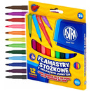 Flamastry sto�kowe zestaw 12 kolor&oacute;w pisaki mazaki 314110003 ASTRA