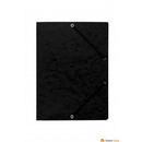 Teczka z gumk� rogi DOTTS A4 preszpan czarna 390g