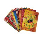 Teczka A4 (ow) z gumk� lakierowana motyw owocowy, 10 szt