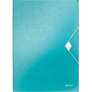 Teczka z gumk� LEITZ WOW 15mm 150k A4 turkusowa 45990051