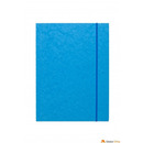 Teczka z gumk� prost� DOTTS A4 preszpan jasna niebieska 390g