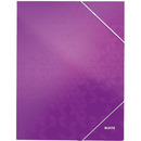 Teczka kartonowa z gumk� WOW fioletowa 39820062 LEITZ