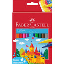 Flamastry ZAMEK 12 kolorów opakowanie kartonowe 554201 FABER-CASTELL
