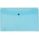 Teczka kopertowa na dokumenty A4 na zatrzask PVC niebieska przezroczysta TP-11-02 BIURFOL