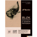 Blok szkicownik A4 100k 80g papier szary 90853 LENIAR
