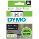 Ta�ma czarny nadruk na przezroczystym 6mm x 7m DYMO S0720770