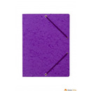 Teczka z gumk� rogi DOTTS A4 preszpan fioletowa 390g