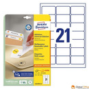 Etykieta bia�a 63, 5x38, 1mm (25arkuszy = 630 etykiet) usuwalna L6023REV-25 AVERY ZWECKFORM