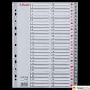 Przekładki plastikowe numeryczne A4 1-54 szare ESSELTE 100109