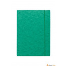 Teczka z gumk� prost� DOTTS A4 preszpan zielona 390g