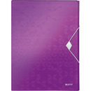 Teczka z gumk� LEITZ WOW 30mm 250k A4 fioletowa 46290062